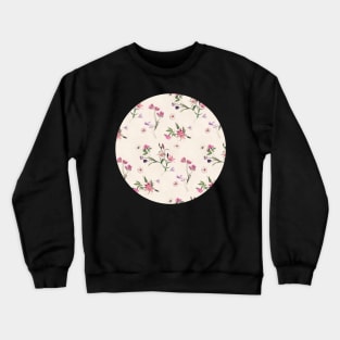 Scattered Floral on Cream Crewneck Sweatshirt